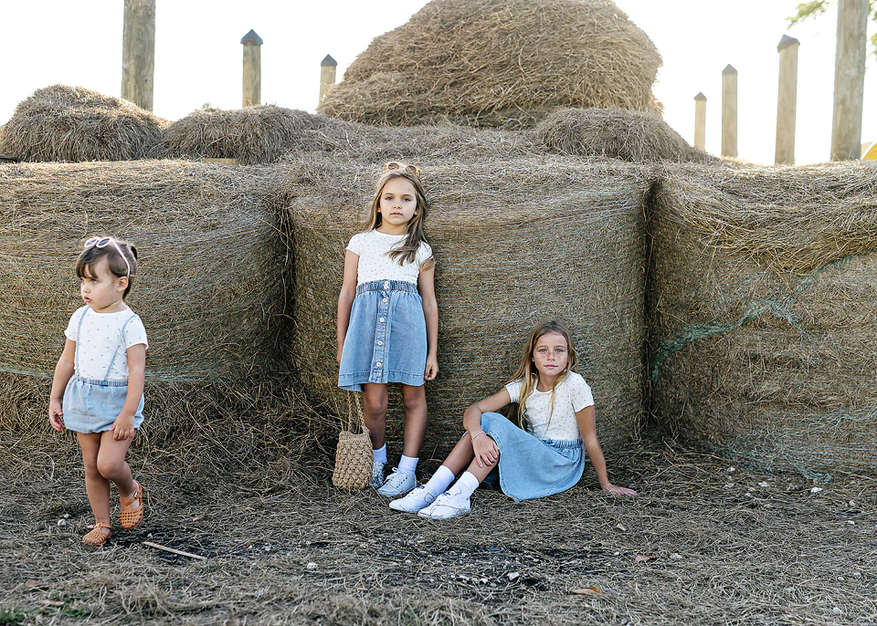 Denim Suspender Shorts - Chambray - Image 3